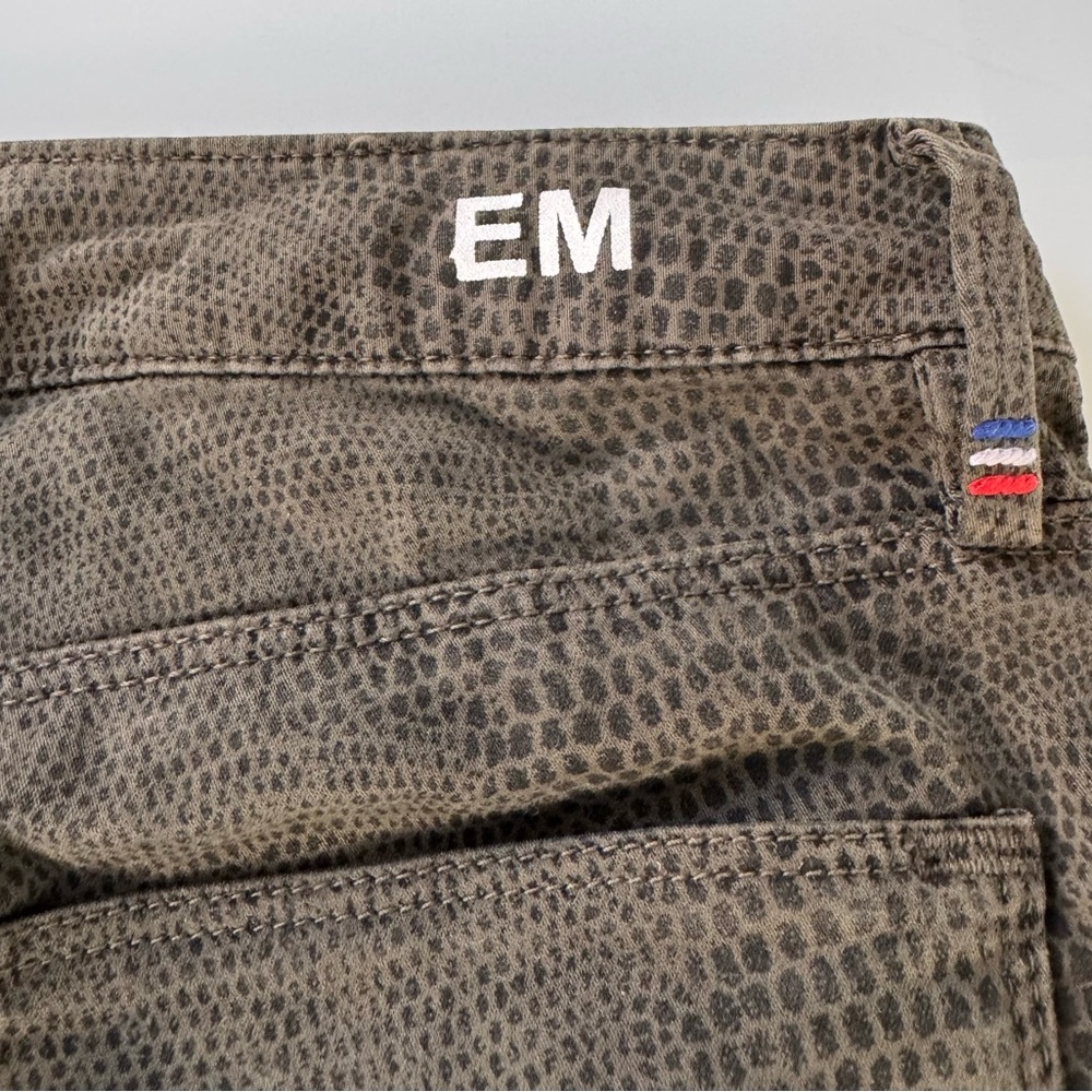 Etienne Marcel Green Textured Skinny Pants W/ Ankle Zips Size 29